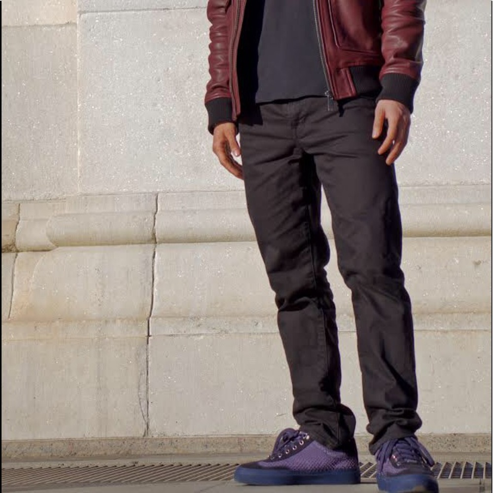 Jimmy Choo Men’s Purple Leather Sneakers